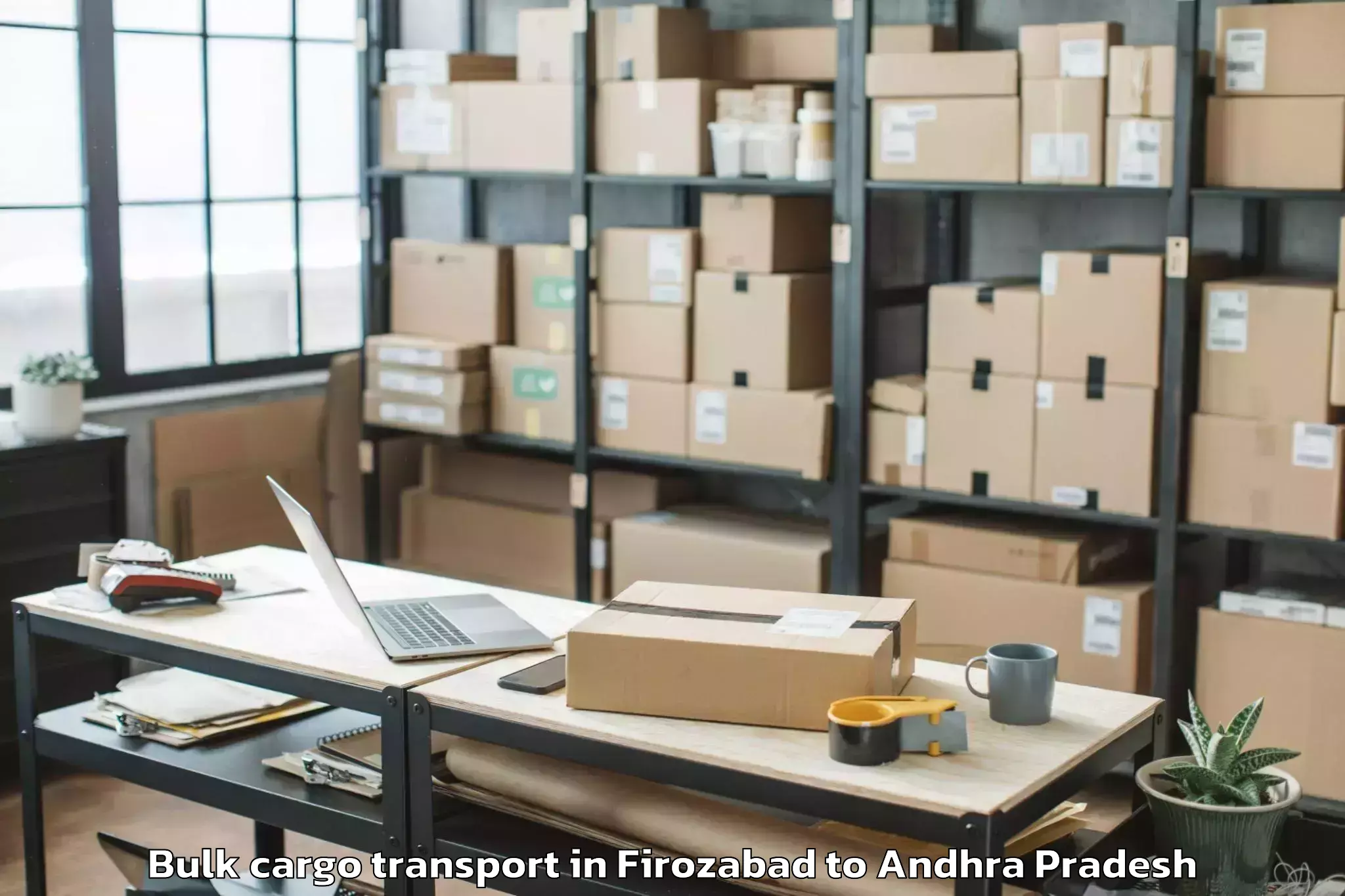 Book Firozabad to Kasimkota Bulk Cargo Transport Online